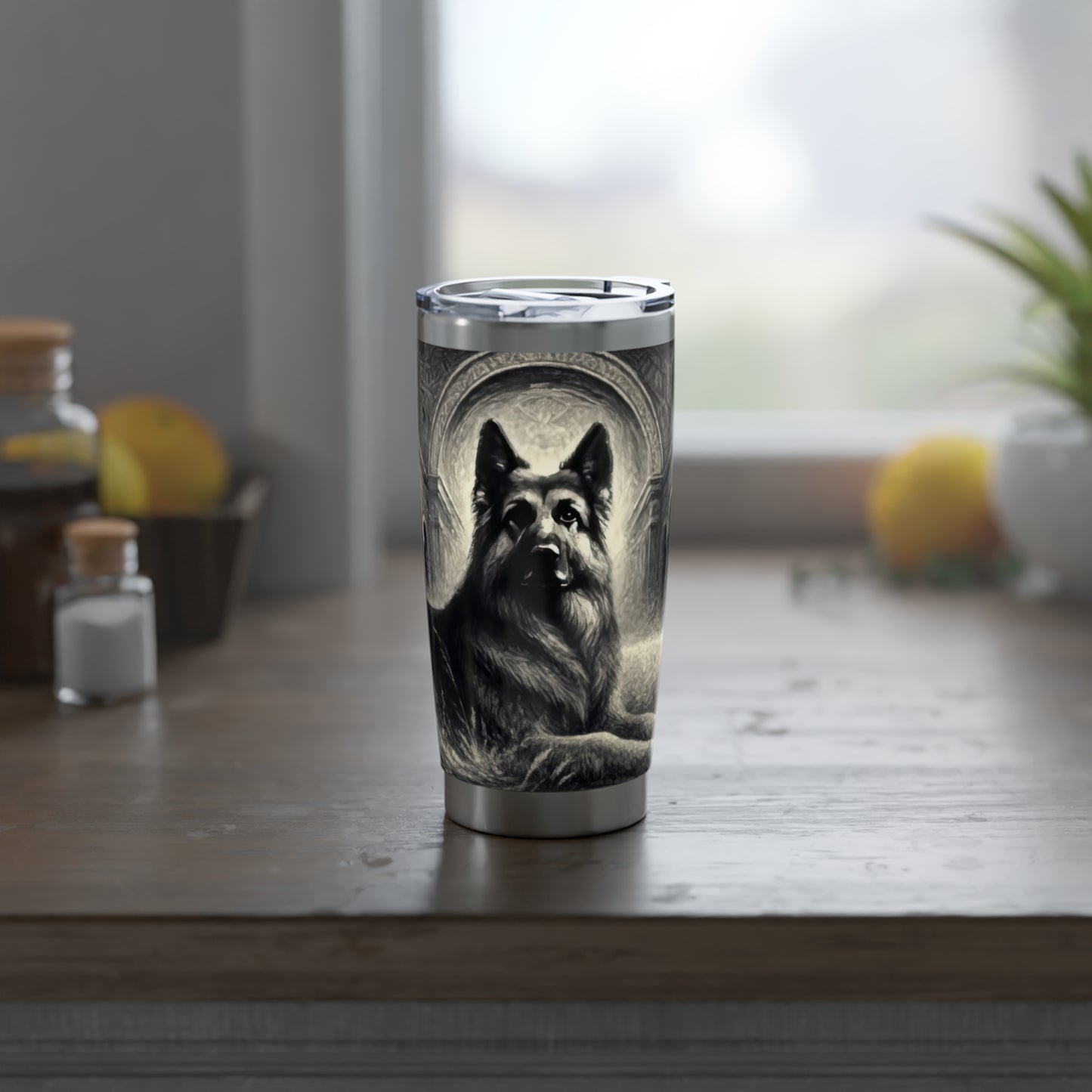 Neo-impressionism German Shepherd 20oz Tumbler