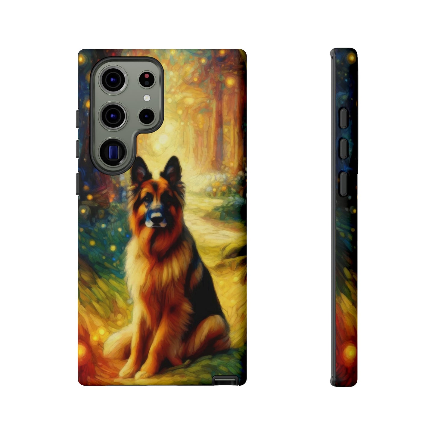 Neo-impressionism and fairy tale German Shepherd Phone Case