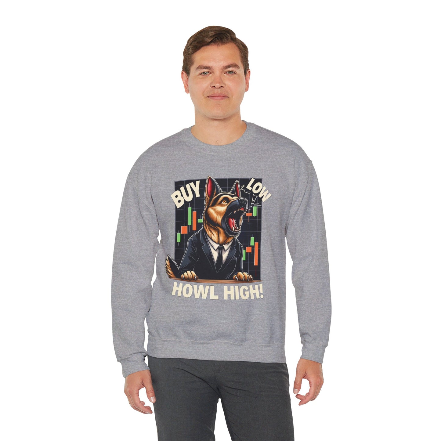 Buy Low.  Howl High! Sweatshirt (10 colors) (German Shepherd)