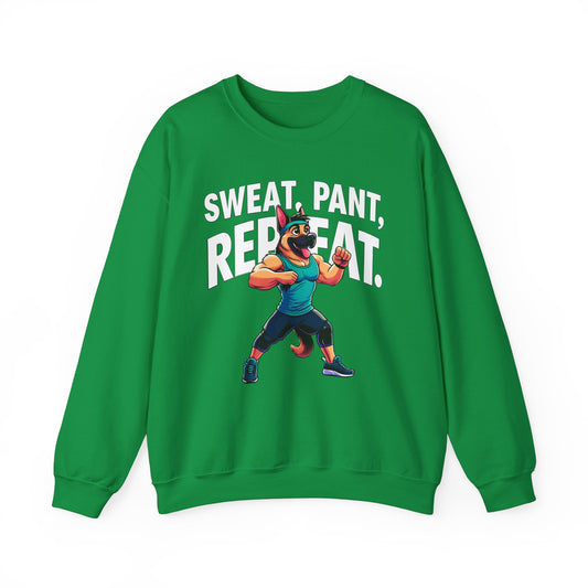 Sweat, Pant, Repeat Sweatshirt (10 colors) (German Shepherd)