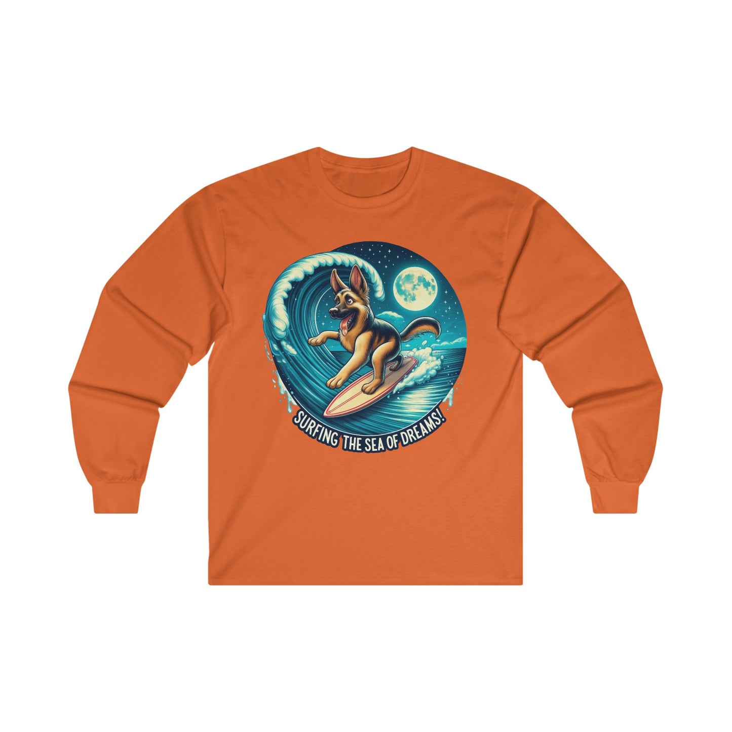 Surfing the Sea of Dreams Long Sleeve Shirt (20 colors) (German Shepherd)