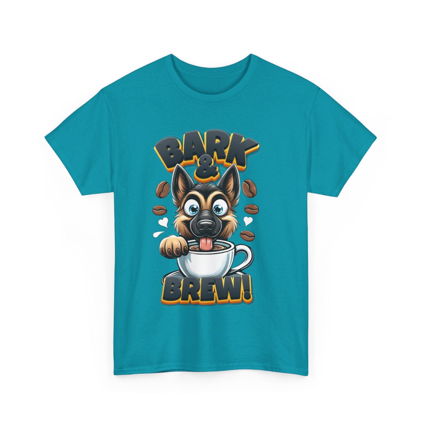 Bark and Brew T-Shirt (13 colors) (German Shepherd)