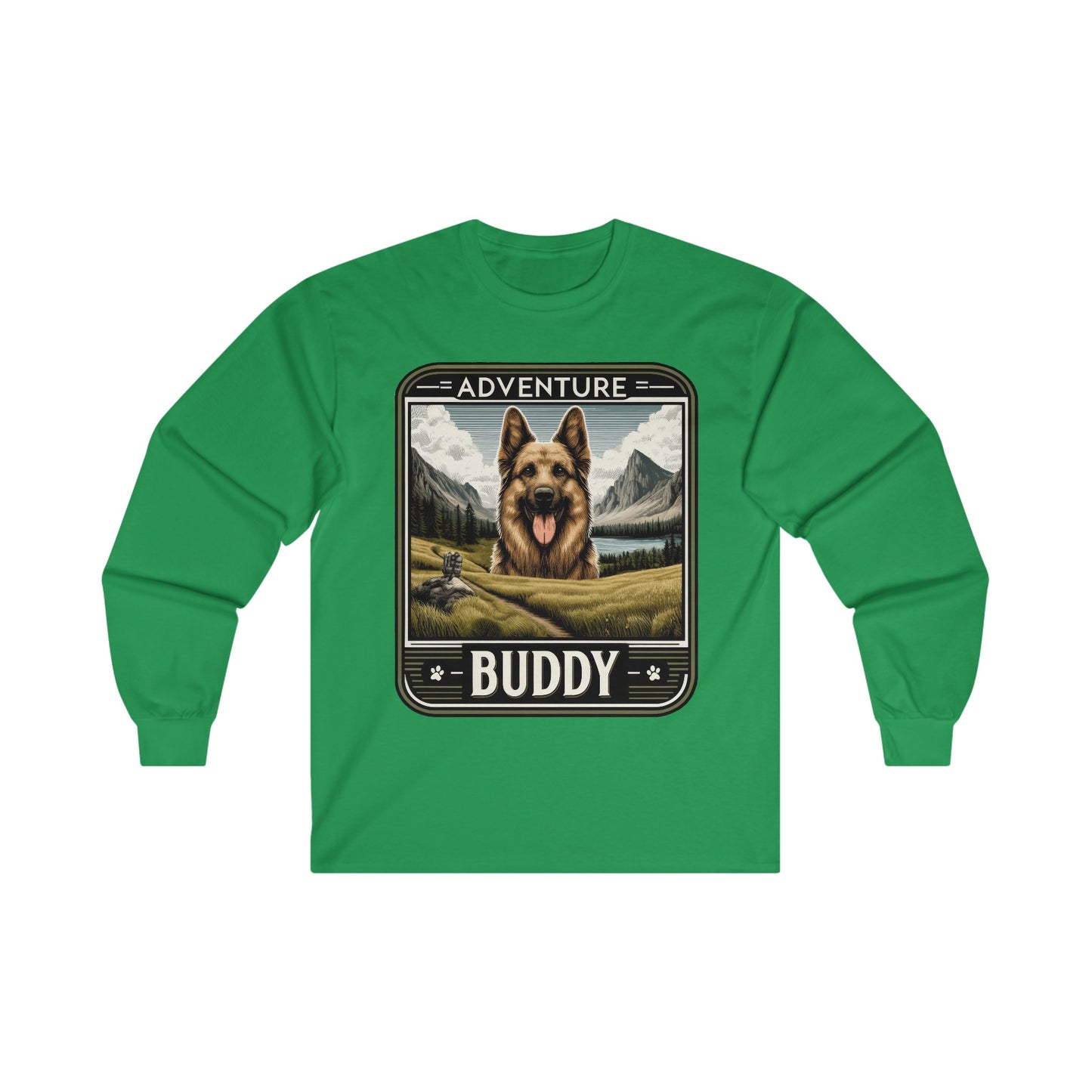 Adventure Buddy  Long Sleeve Shirt (20 colors) (German Shepherd)