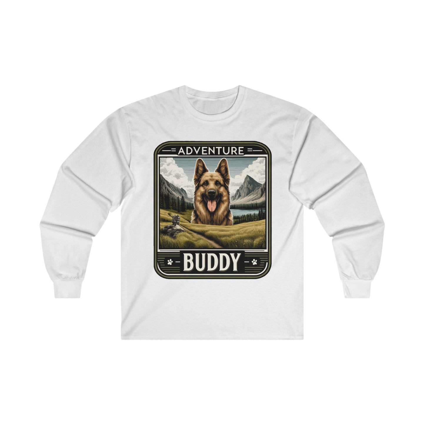 Adventure Buddy  Long Sleeve Shirt (20 colors) (German Shepherd)