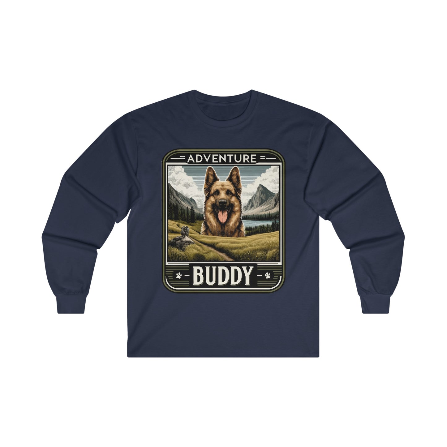 Adventure Buddy  Long Sleeve Shirt (20 colors) (German Shepherd)