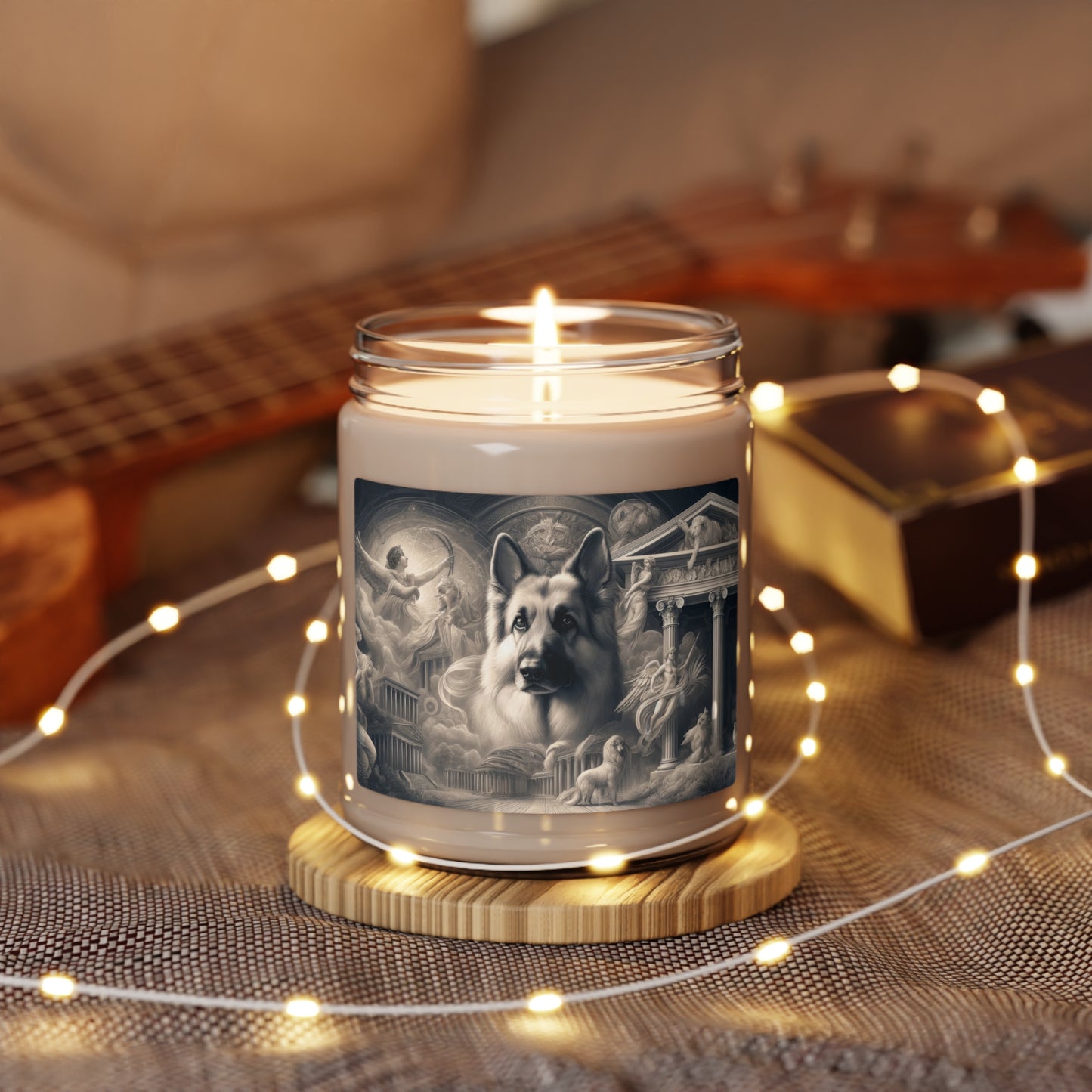 Neo-classicism and dreamy fantasy German Shepherd Scented Soy Candle, 9oz