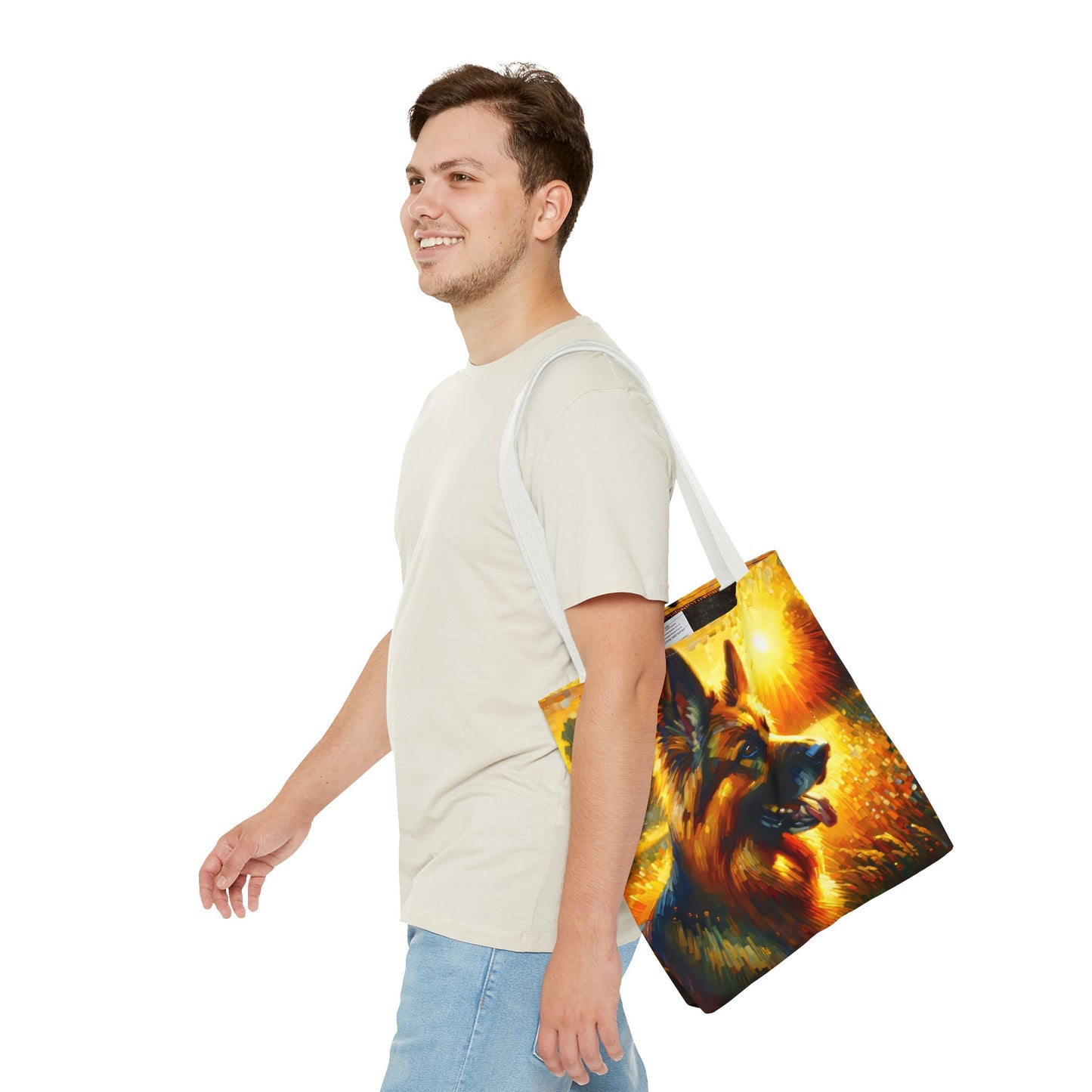 Golden hour and neo-impressionism German Shepherd Tote Bag