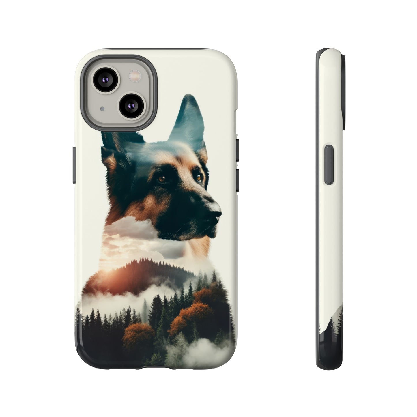 Romanticism and double exposure German Shepherd Phone Case