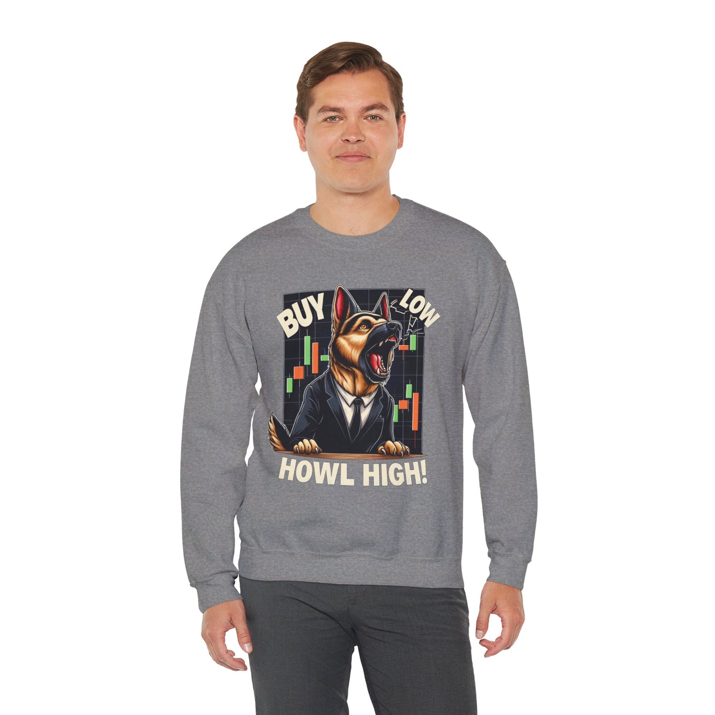 Buy Low.  Howl High! Sweatshirt (10 colors) (German Shepherd)