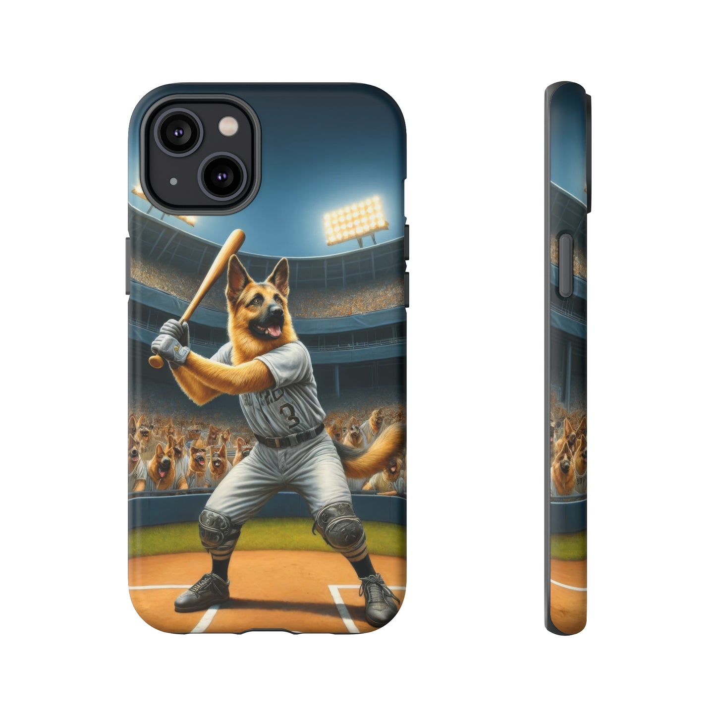 German Shepherd Playing Baseball Tough Phone Case