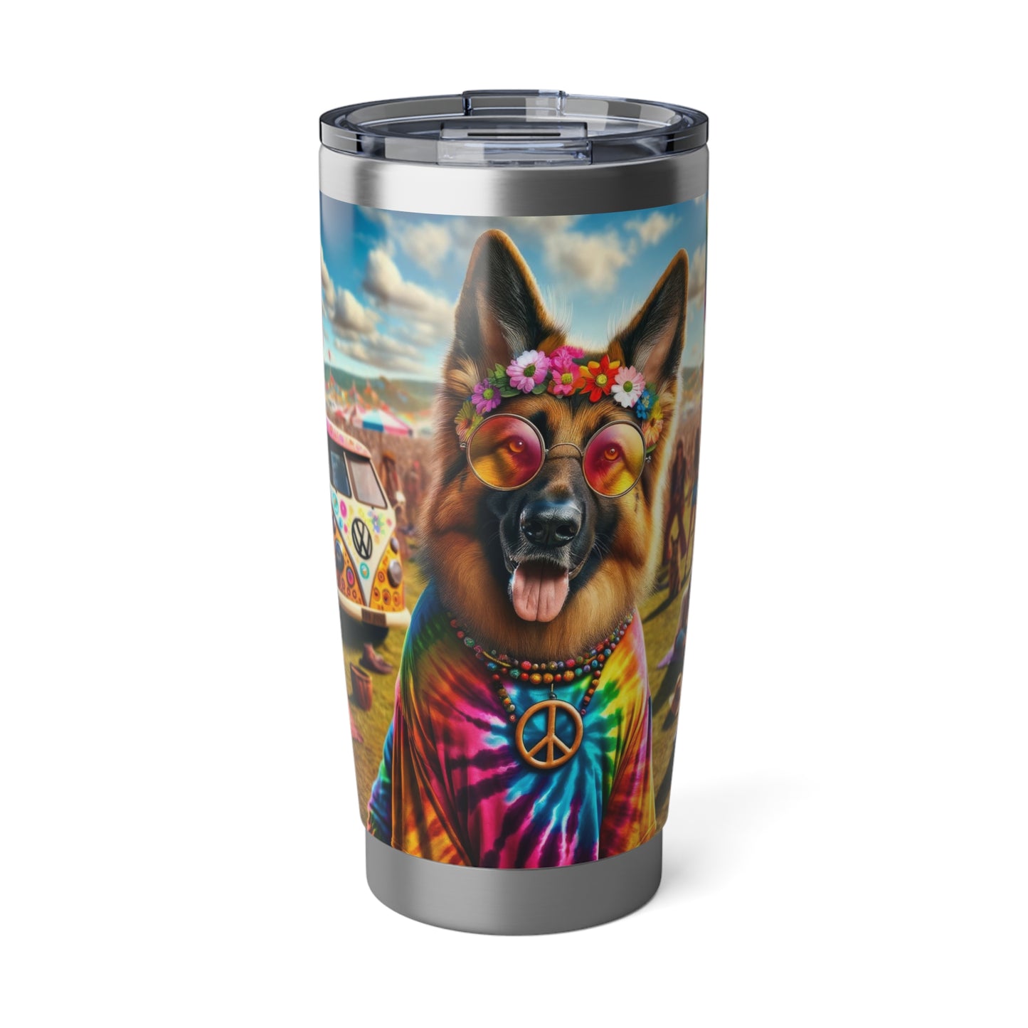 Hippie German Shepherd 20oz Tumbler