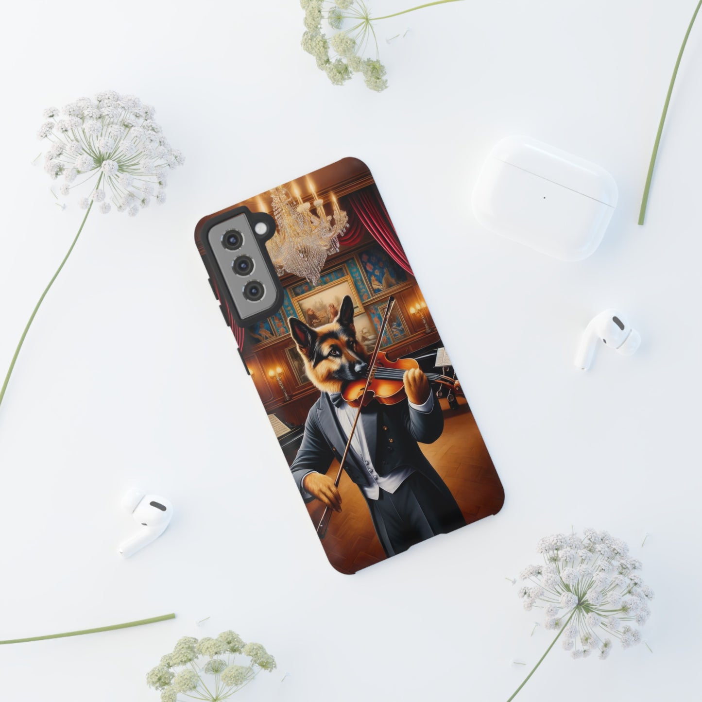 German Shepherd Playing the Violin Phone Case