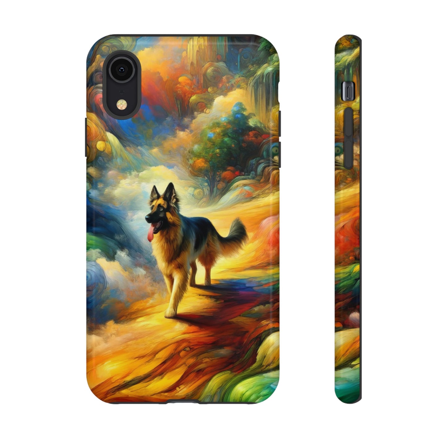 Fantasy and fauvism German Shepherd Phone Case