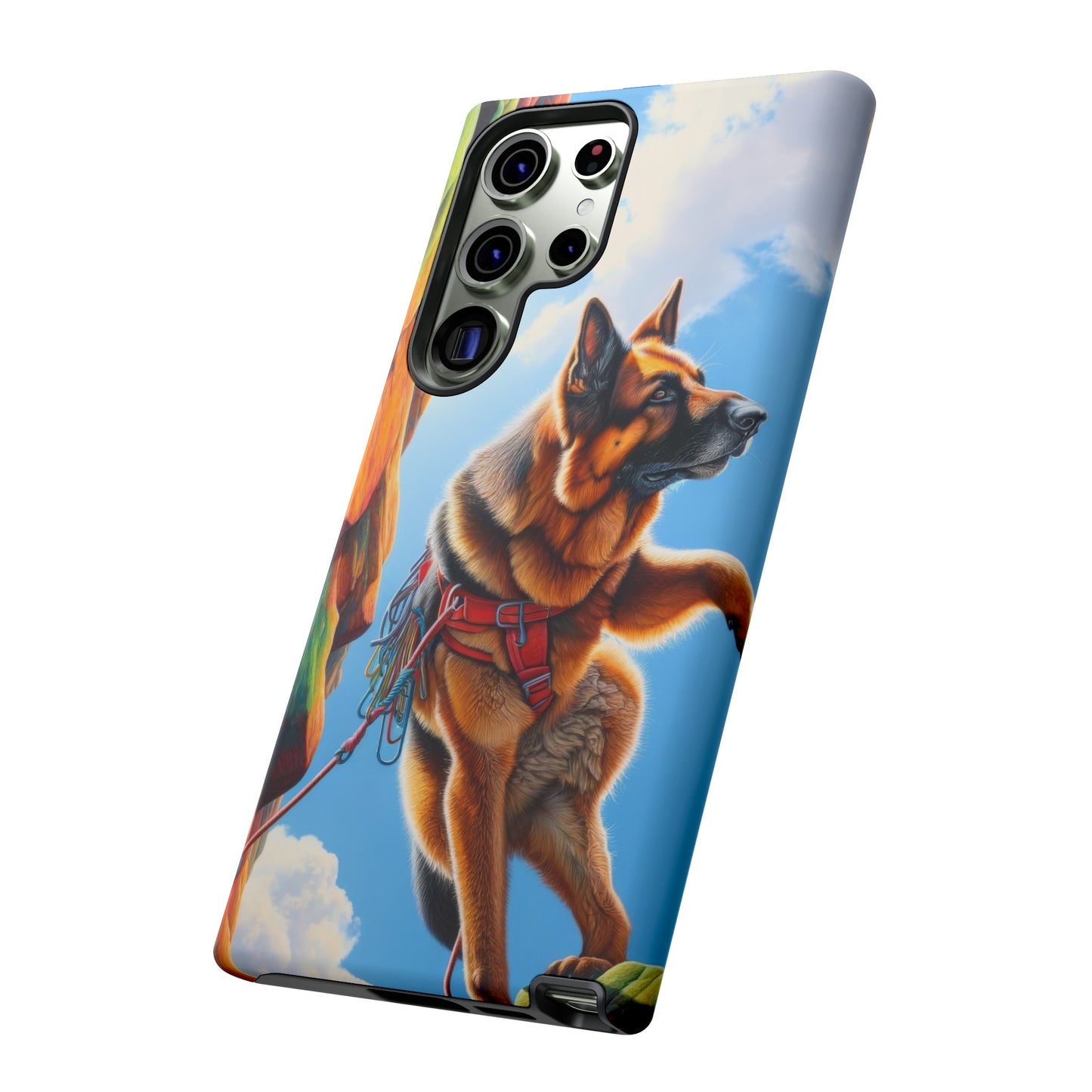 German Shepherd Rock climbing Phone Case