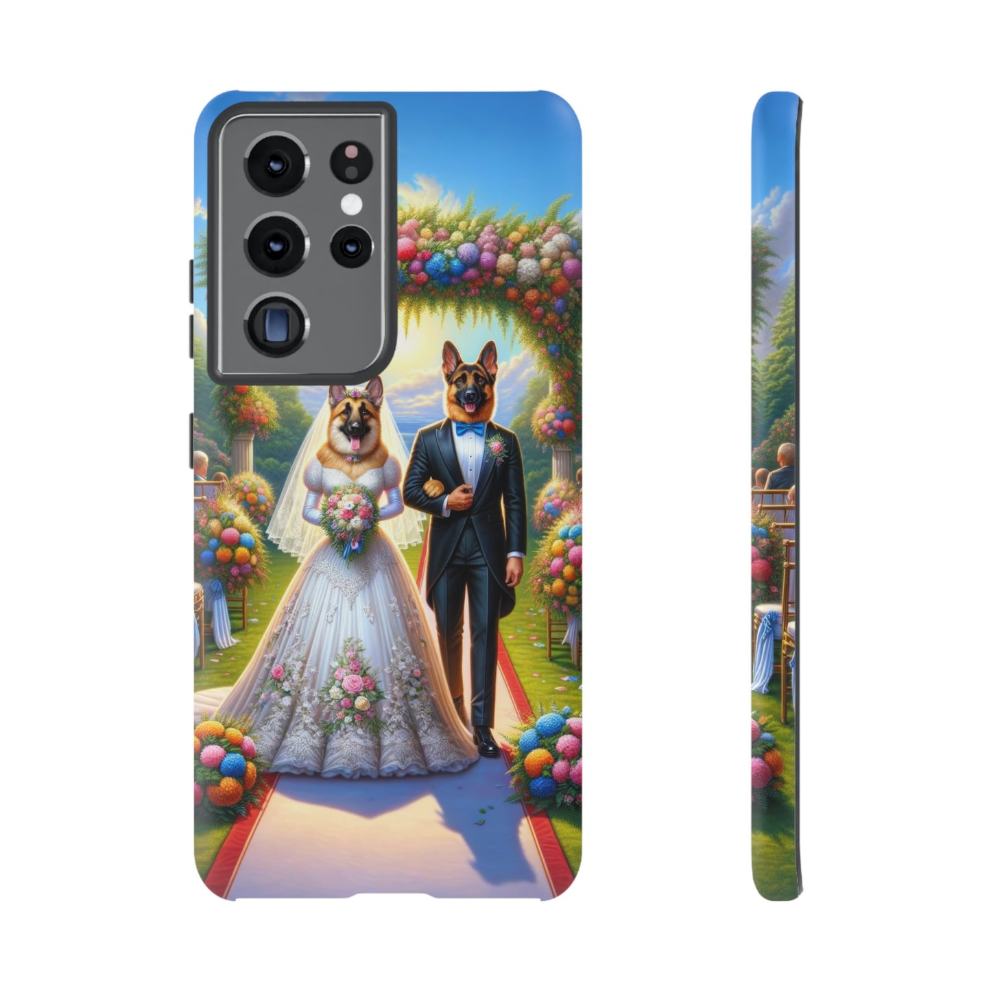 German Shepherds getting Married  Phone Case