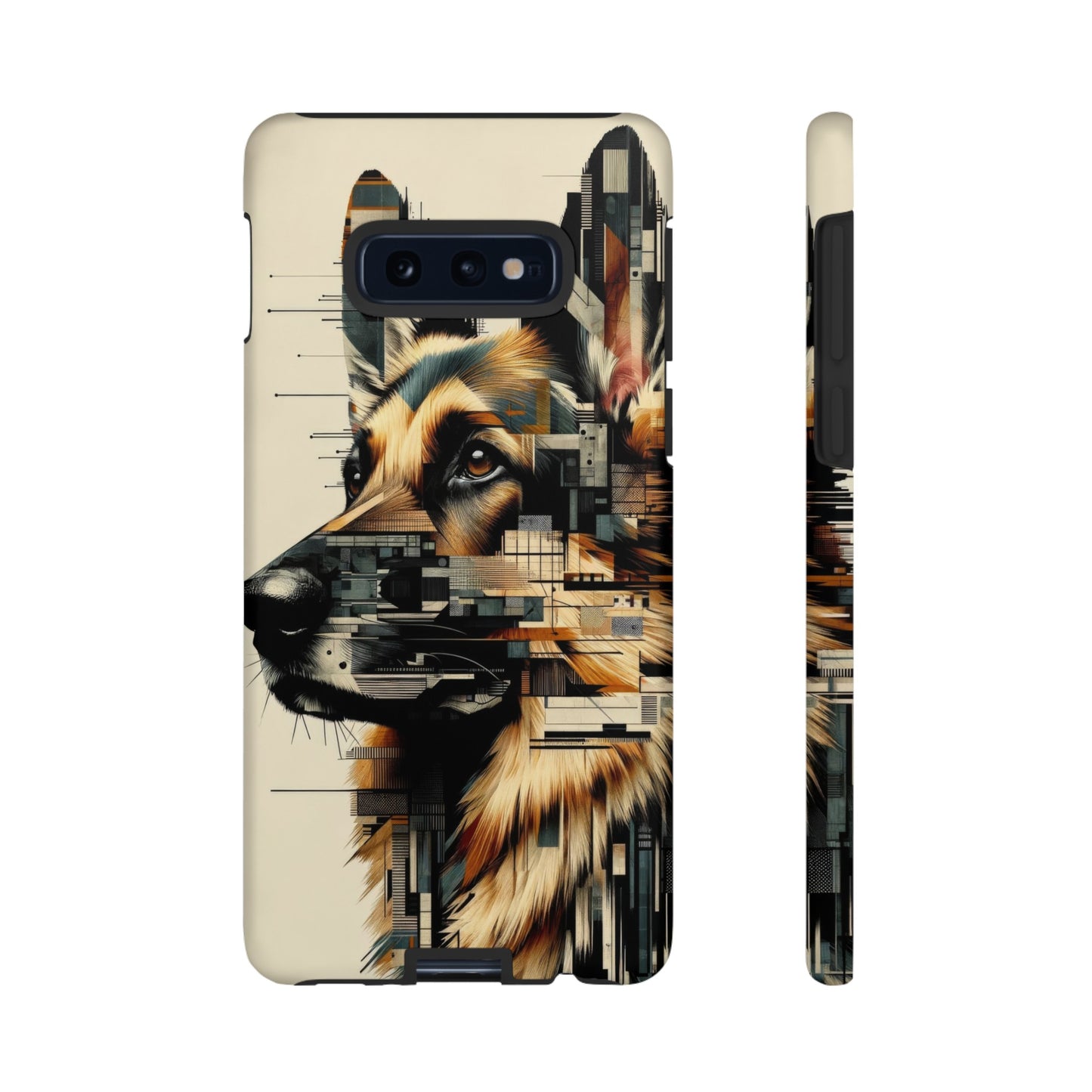 Constructivist and dadaist German Shepherd Phone Case