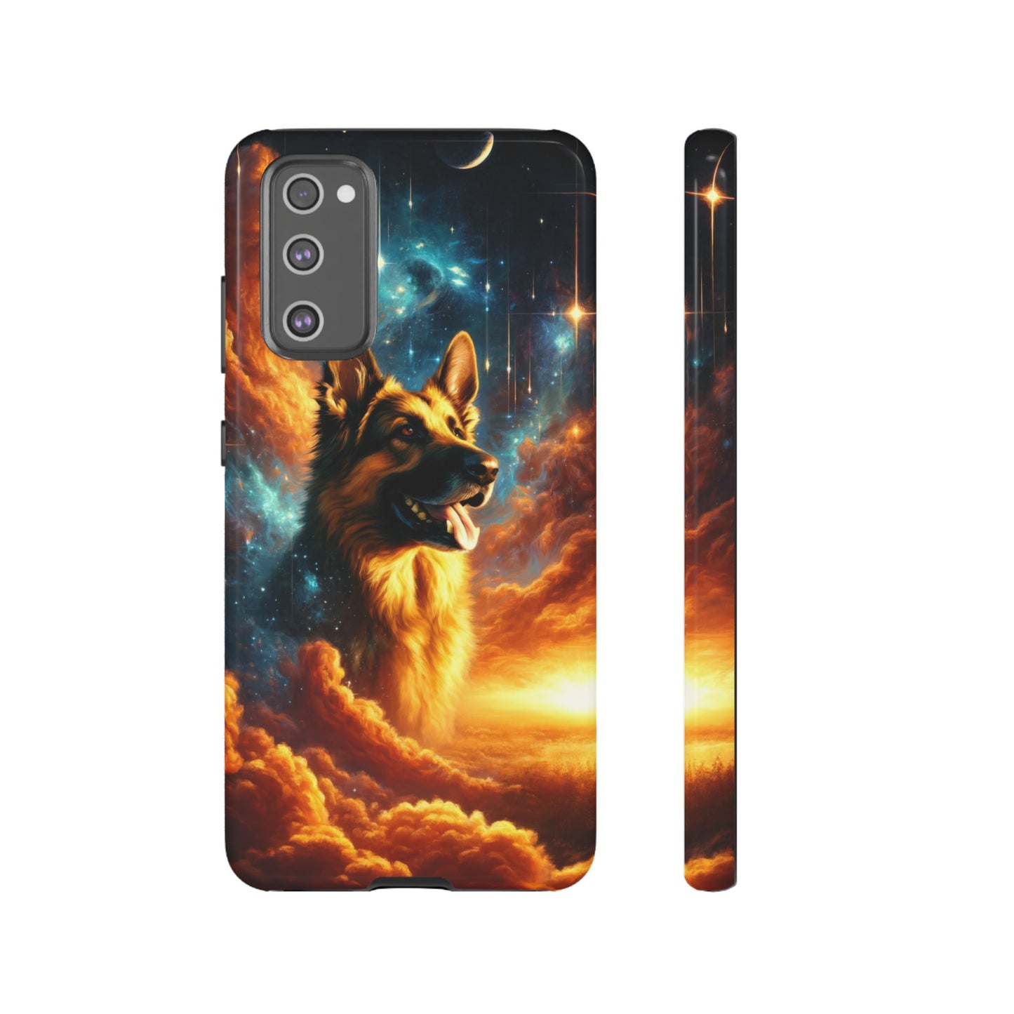 Sci-fi and stars-themed German Shepherd Phone Case