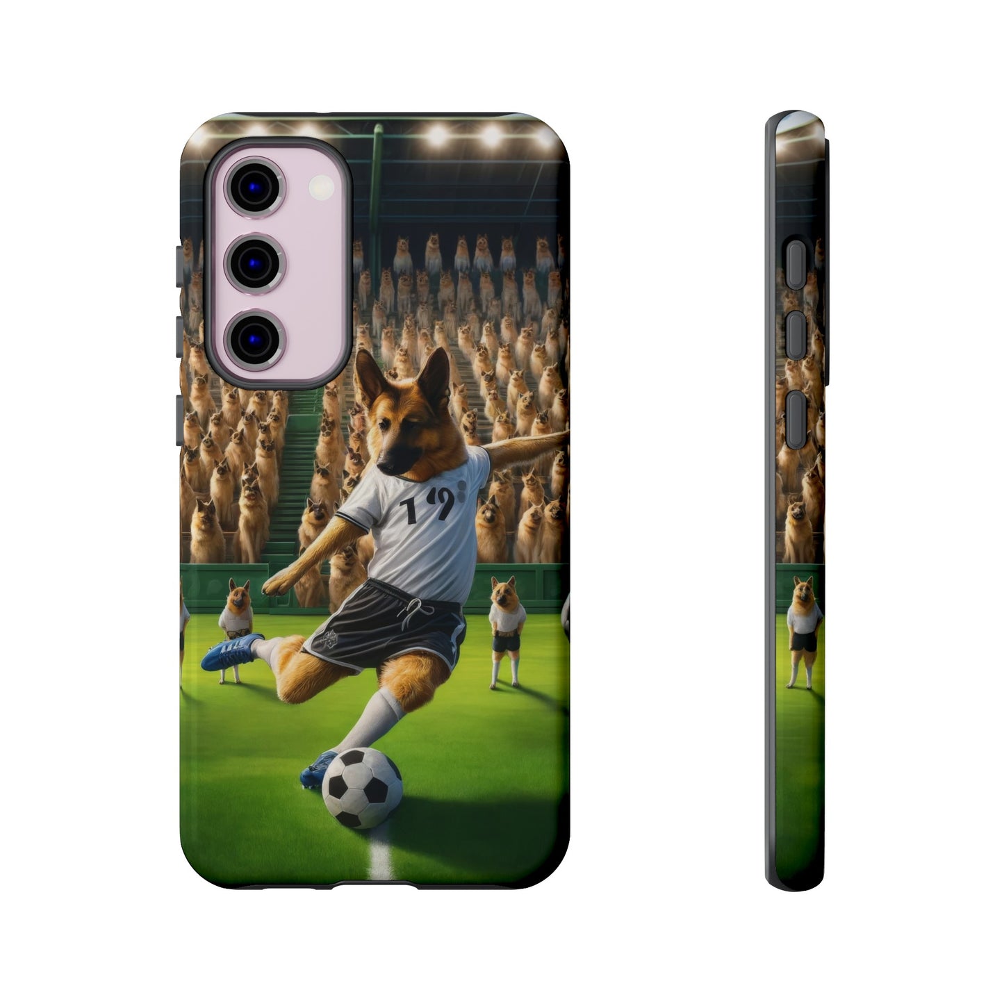 German Shepherd Playing Soccer Tough Phone Case