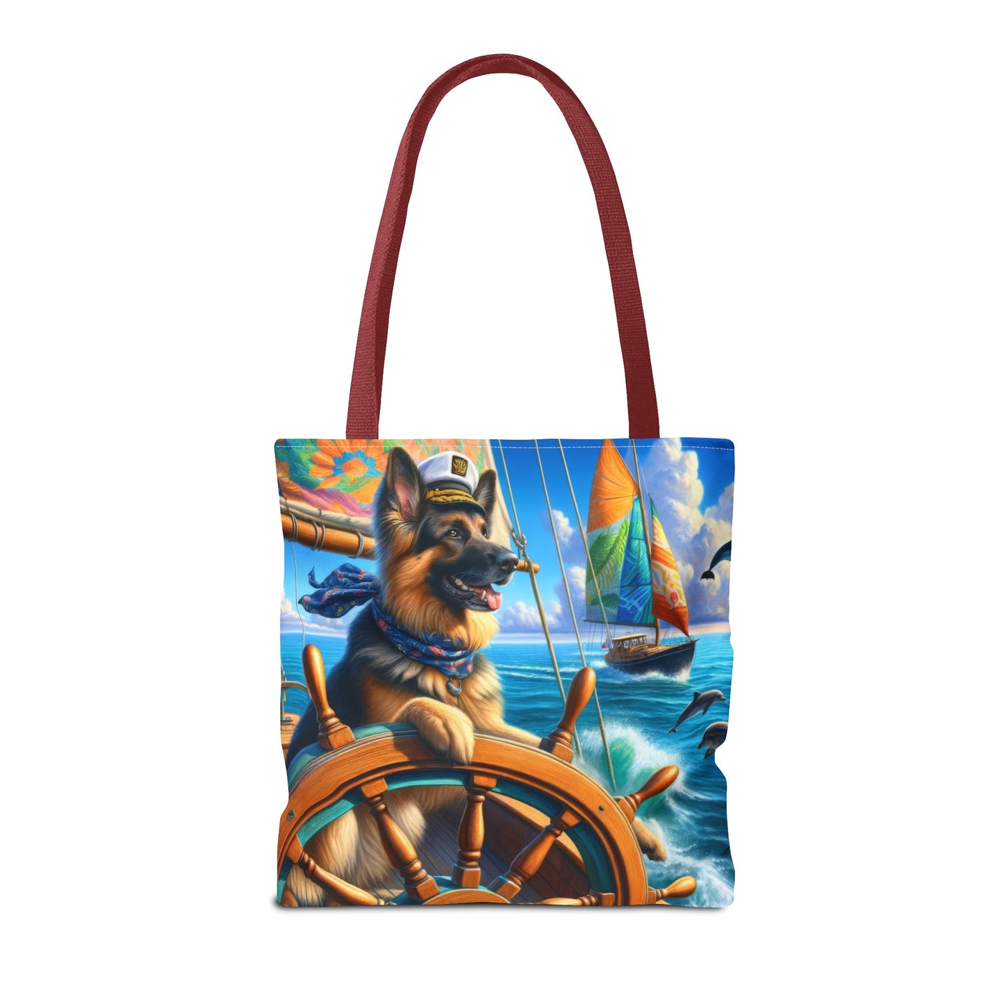 German Shepherd Boat Tote Bag