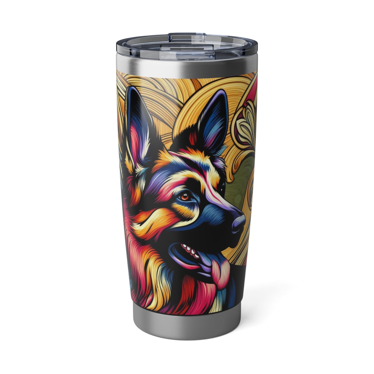 Scratchboard technique German Shepherd 20oz Tumbler