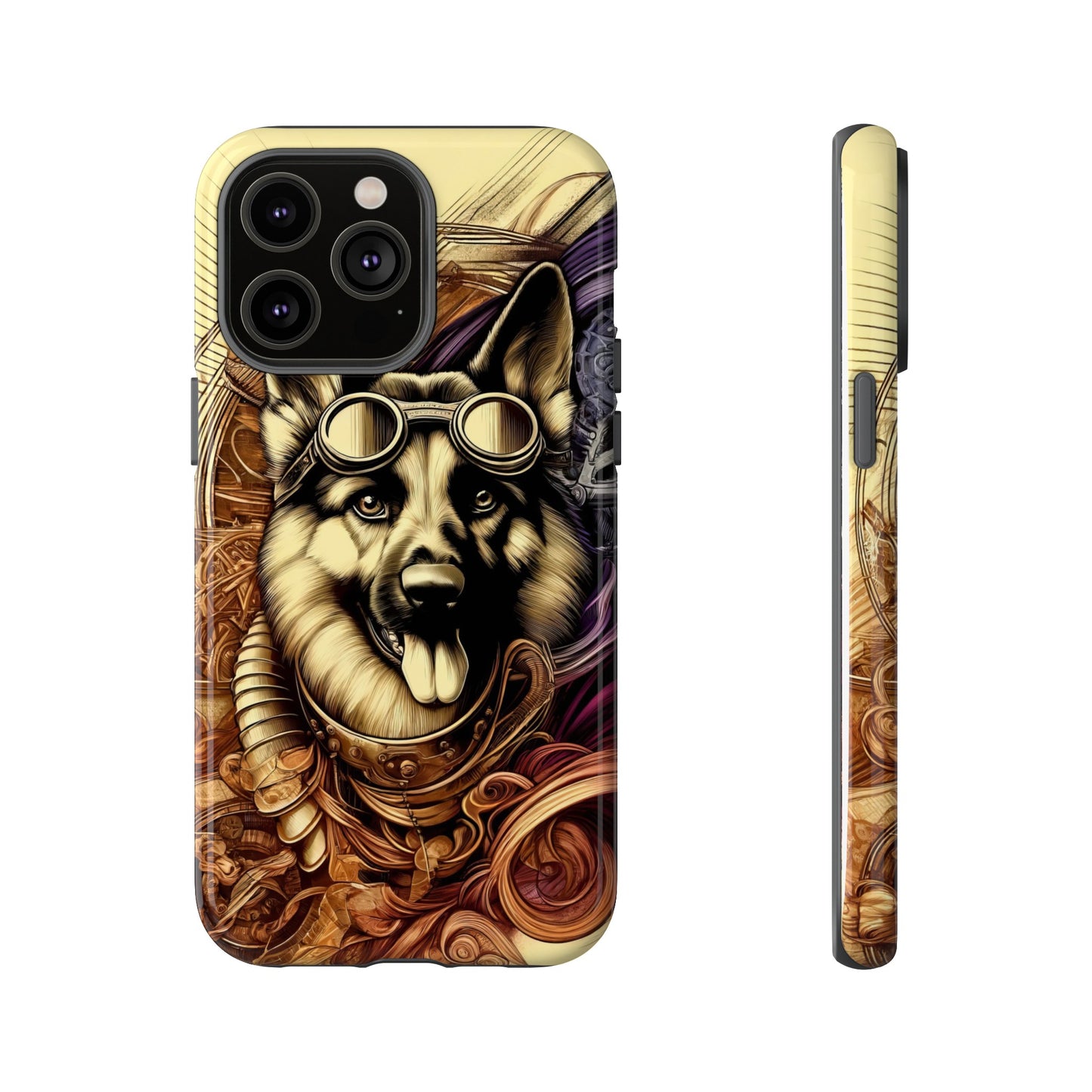 Steampunk German Shepherd Phone Case