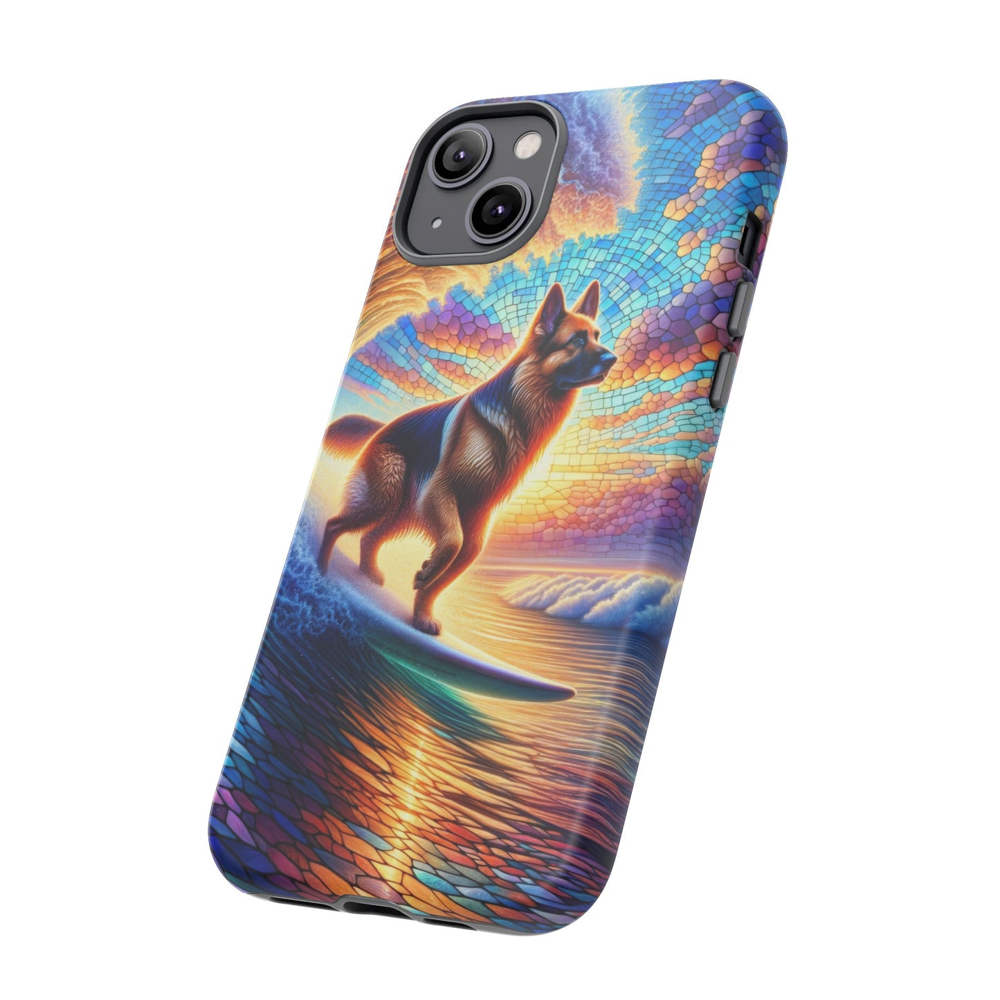 German Shepherd Surfing Phone Case