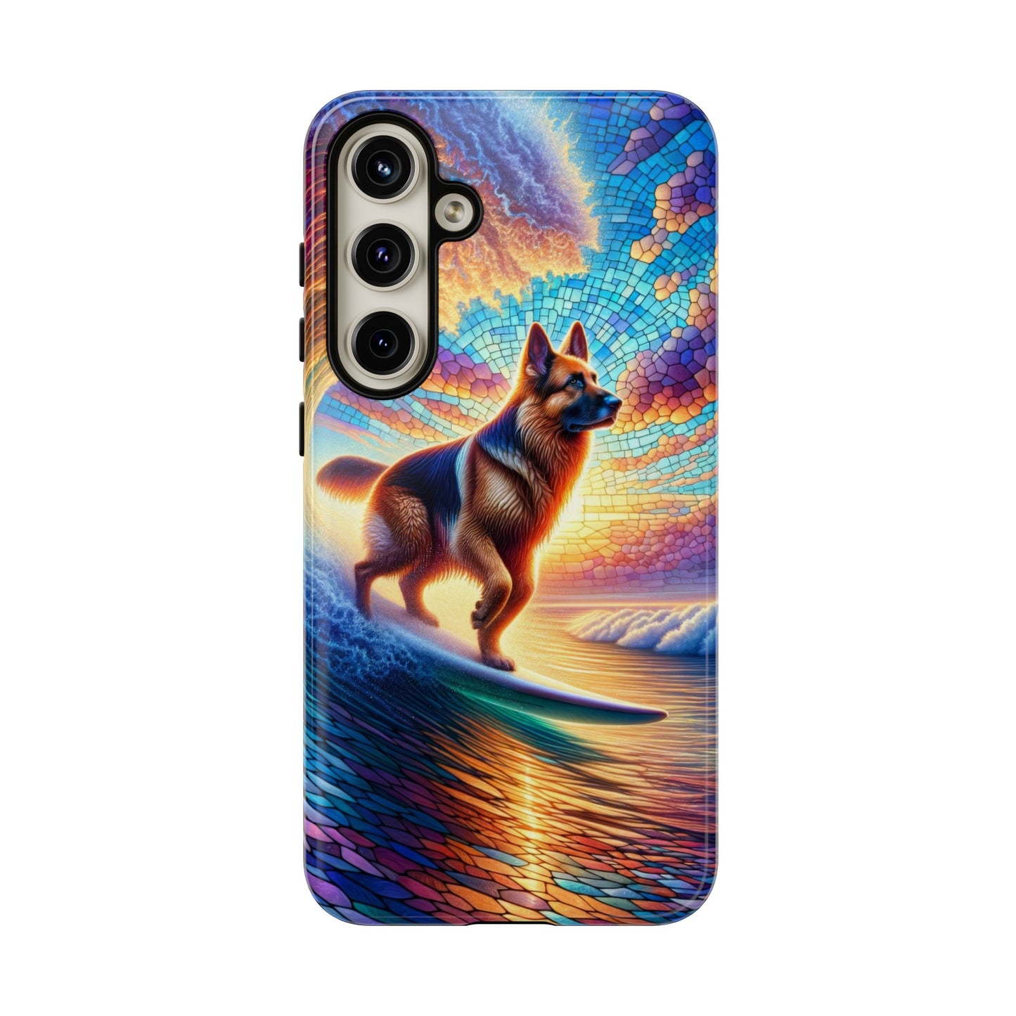 German Shepherd Surfing Phone Case