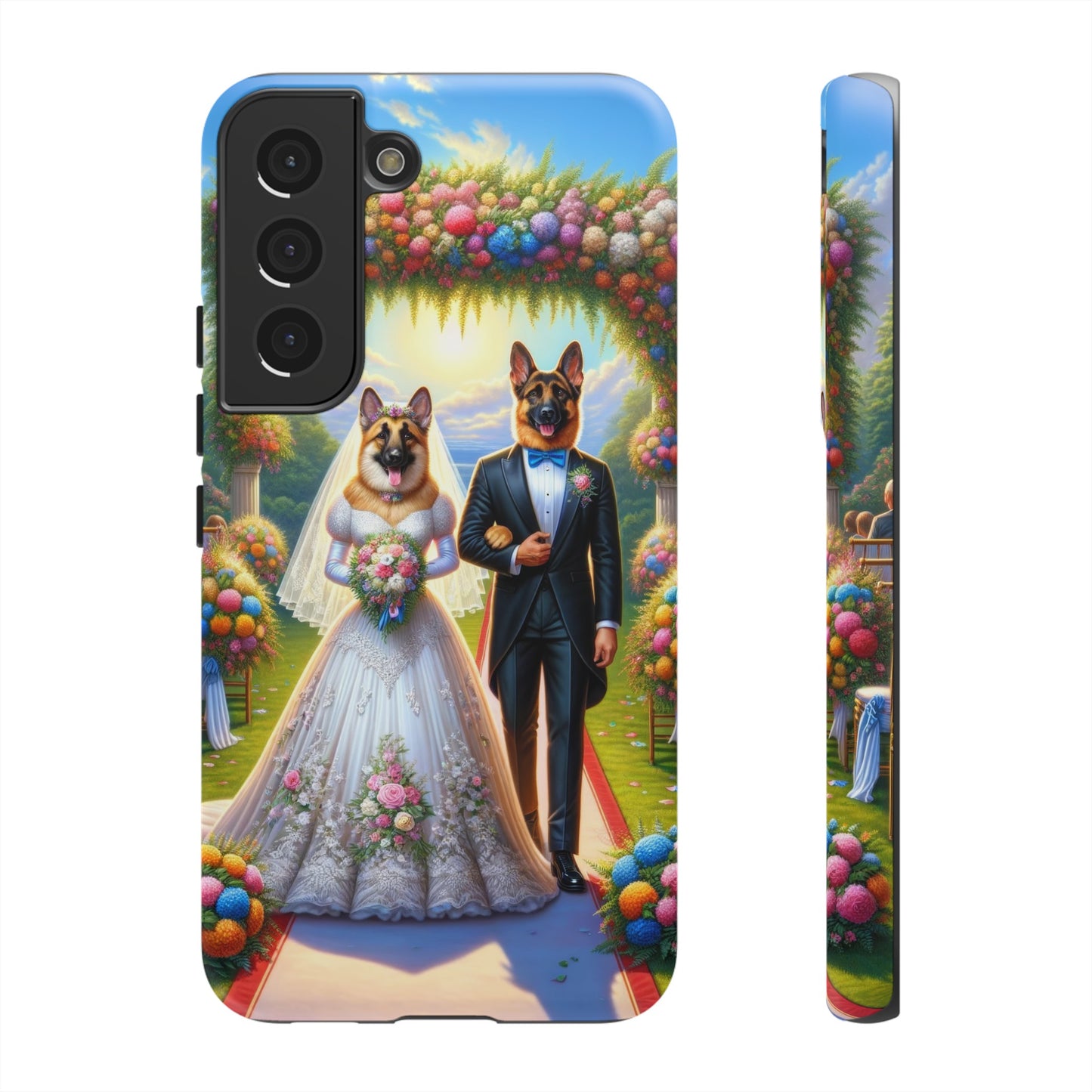 German Shepherds getting Married  Phone Case