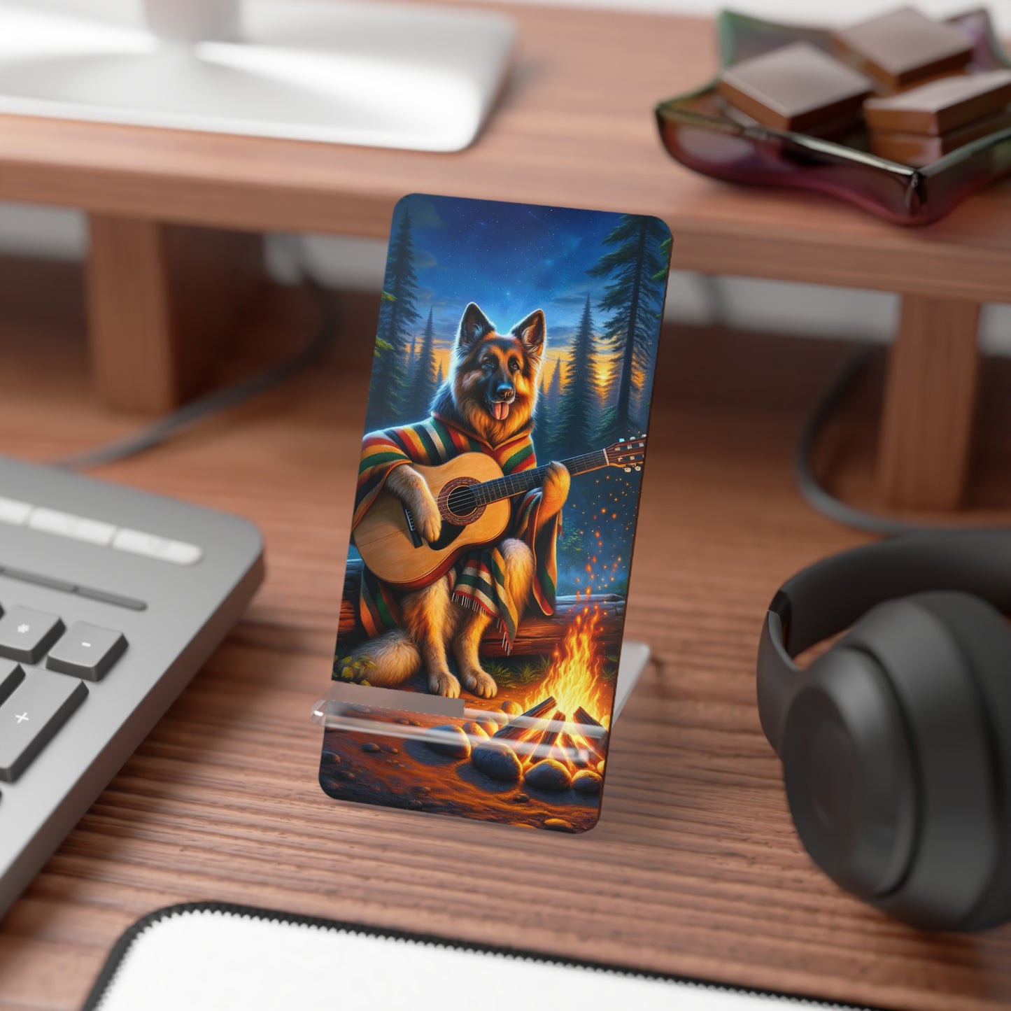 German Shepherd Playing a Guitar Smartphone Stand